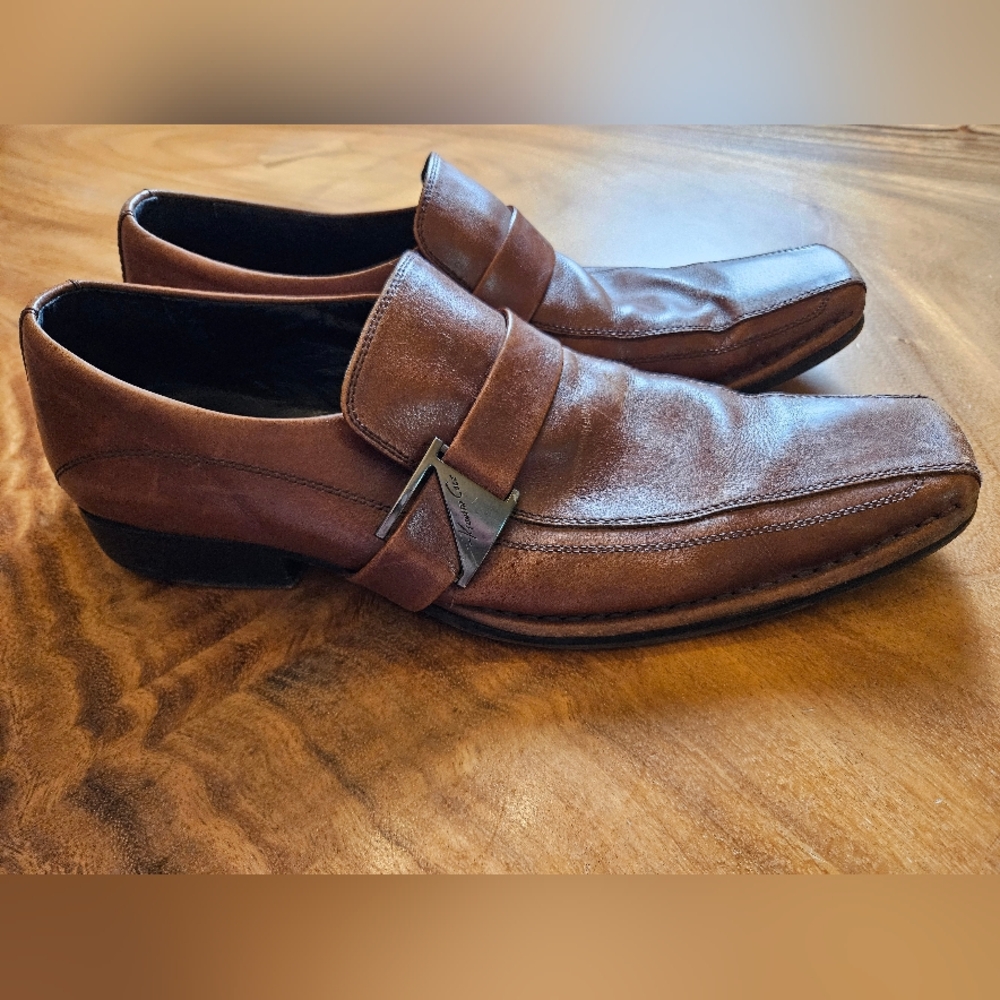 Men's Kenneth Cole Brown Leather Loafers & Slip-Ons Size 9